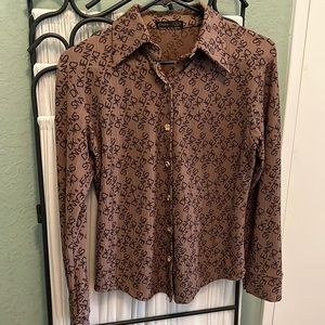 Brown button down